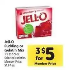 Safeway Jell-O Pudding or Gelatin Mix offer
