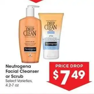 Kroger Neutrogena Facial Cleanser or Scrub offer