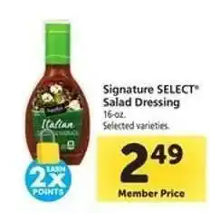 Safeway Signature Select Salad Dressing offer
