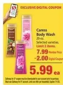 Safeway Caress Body Wash offer