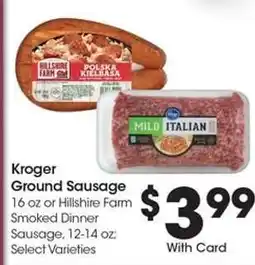 Kroger Kroger Ground Sausage offer