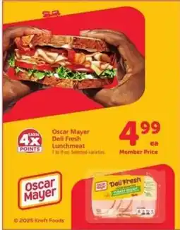 Safeway Oscar Mayer Deli Fresh Lunchmeat offer