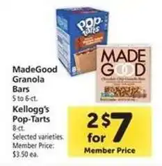 Safeway MadeGood Granola Bars / Kellogg's Pop-Tarts offer