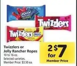 Safeway Twizzlers or Jolly Rancher Ropes offer