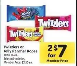 Safeway Twizzlers or Jolly Rancher Ropes offer