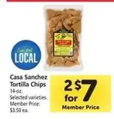 Safeway Casa Sanchez Tortilla Chips offer