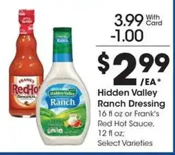Kroger Hidden Valley Ranch Dressing offer