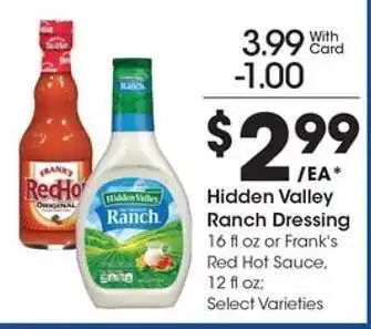 Kroger Hidden Valley Ranch Dressing offer