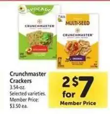Safeway Crunchmaster Crackers offer