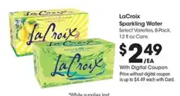 Kroger LaCroix Sparkling Water offer