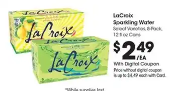 Kroger LaCroix Sparkling Water offer