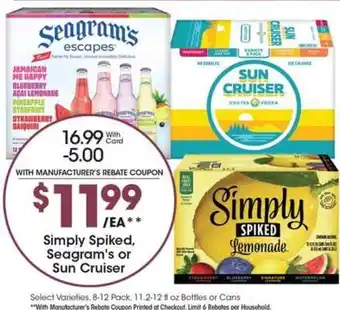 Kroger Simply Spiked, Seagram's or Sun Cruiser offer