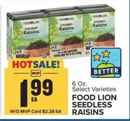 Food Lion FOOD LION SEEDLESS RAISINS offer