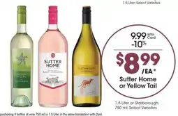 Kroger Sutter Home or Yellow Tail offer