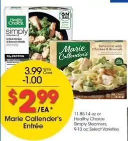 Kroger Marie Callender's Entrée offer