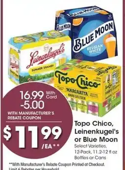 Kroger Topo Chico, Leinenkugel's or Blue Moon offer