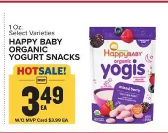 Food Lion HAPPY BABY ORGANIC YOGURT SNACKS offer