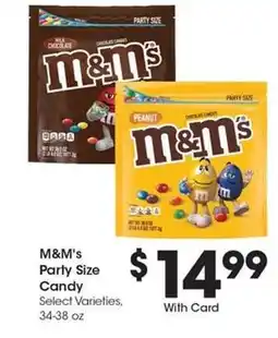 Kroger M&M's Party Size Candy offer