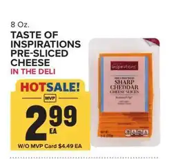 Food Lion Taste of Inspirations Pre-Sliced Cheese offer