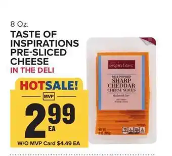 Food Lion Taste of Inspirations Pre-Sliced Cheese offer