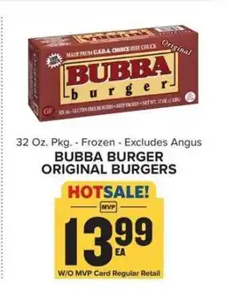 Food Lion BUBBA BURGER ORIGINAL BURGERS offer