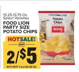 Food Lion FOOD LION PARTY SIZE POTATO CHIPS offer