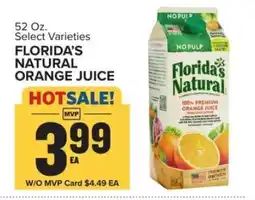 Food Lion Florida's Natural Orange Juice offer