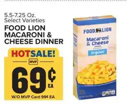 Food Lion FOOD LION MACARONI & CHEESE DINNER offer