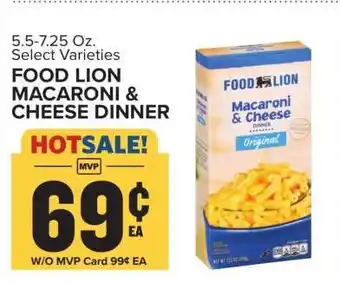 Food Lion FOOD LION MACARONI & CHEESE DINNER offer