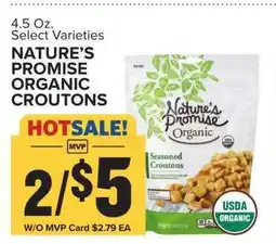 Food Lion NATURE'S PROMISE ORGANIC CROUTONS offer