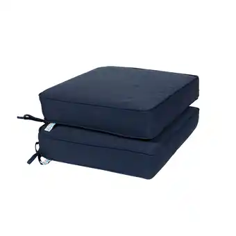 Walmart Island Retreat All-Weather Outdoor Solid Navy Seat Cushion, Set of 2 offer