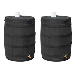 Walmart Good Ideas Rain Wizard 50 Gallon Plastic Rain Barrel Water Collector (2 Pack) offer