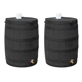 Walmart Good Ideas Rain Wizard 50 Gallon Plastic Rain Barrel Water Collector (2 Pack) offer