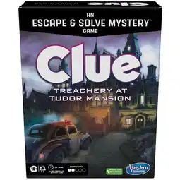 Walmart Clue Escape Treachery at Tudor Mansion Board Game, Murder Mystery Escape Room Games, 1-6 Players offer