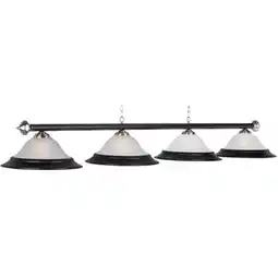 Walmart 82 Inch 4 Light Billiard Light - Matte Black and Stainless Steel offer