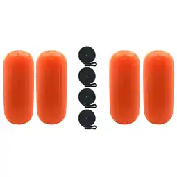 Walmart Extreme Max 3006.8518.4 BoatTector HTM Inflatable Fender Value 4-Pack - 10 x 27, Neon Orange offer