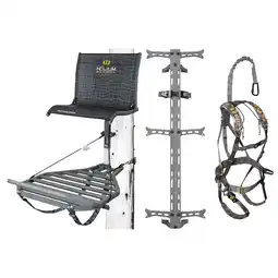 Walmart Hawk Helium Kickback Tree Stand, 3 Climbing Sticks & Muddy Ambush Harness offer