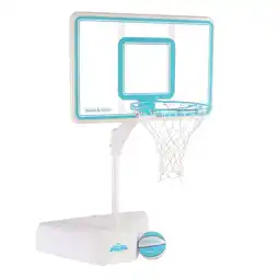 Walmart Dunn-Rite Splash & Shoot Clear Premium Adjustable Pool Basketball Hoop, Made in USA, Aqua Color offer