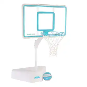 Walmart Dunn-Rite Splash & Shoot Clear Premium Adjustable Pool Basketball Hoop, Made in USA, Aqua Color offer