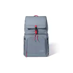 Walmart Coleman Now 18-Can Soft-Sided 31.86 qt Backpack Cooler, Gray and Red offer