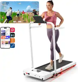Walmart SSPHPPLIE Pro Exercise Treadmill with Handle Bar, 3.0HP Foldable Treadmill offer