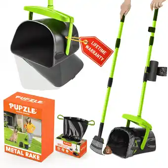 Walmart Pupzle Dog Pooper Scooper with Bag Attachment, Heavy Duty for Large Dogs offer