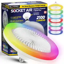 Walmart Bell + Howell Socket Fan Ceiling Fan Light Indoor with Remote Dimmable LED Light 2100 Lumens RGB offer