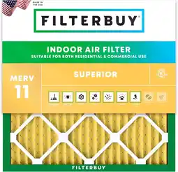 Walmart Filterbuy 14x14x1 MERV 11 Allergen Defense, Pleated HVAC AC Furnace Air Filters (1-Pack) offer