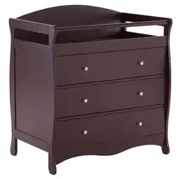 Walmart Ktaxon 3-Drawer Diaper Changing Table with Safety Rails, Brown offer