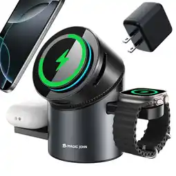 Walmart MAGIC JOHN 3 in 1 Wireless Charging Station For iPhone Airpods iWatch offer