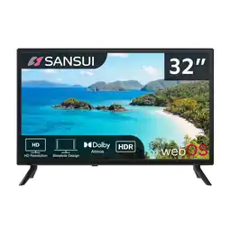 Walmart Sansui 32 inch LED 1080P FHD Frameless Design webOS Smart TV-Dolby Vison Hdr 10& Atmos Sound offer
