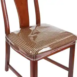 Walmart Dznils Waterproof Clear Plastic Chair Seat Covers for Dining Room, Set of 4 offer