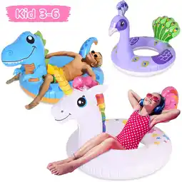 Walmart 3Packs Unicorn Pool Floats Summer Party Beach Vacation Floating Loungers for Kids 3-6 offer