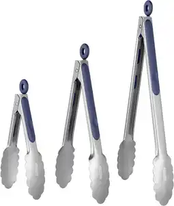 Walmart U-Taste Heavy Duty 7+9+12 inch Heat Resistant Stainless Steel Grill Tongs (3 Count) offer